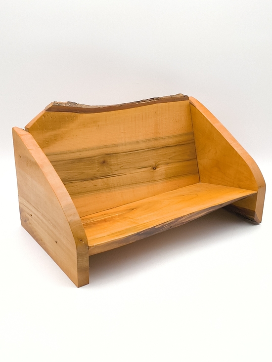Other - Handcrafted Live Edge Solid Wood Desktop Book Trough & Display Shelf